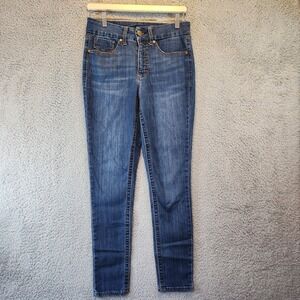 Seven7 Jeans Womens 6‎ Blue Denim Cotton Stretch High Rise Skinny Leg Zip Fly